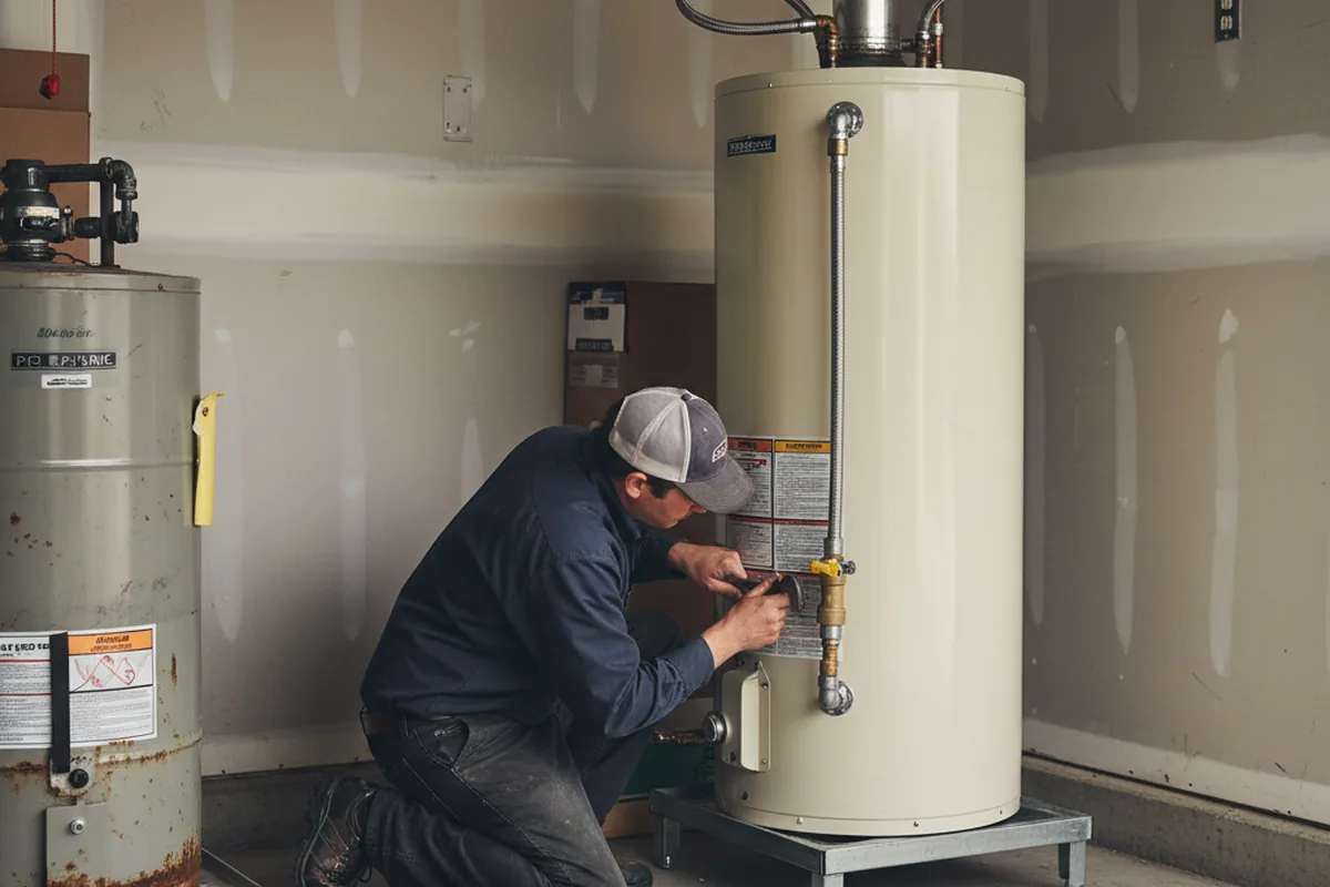Water heater and shutoff valve replacement in Euless