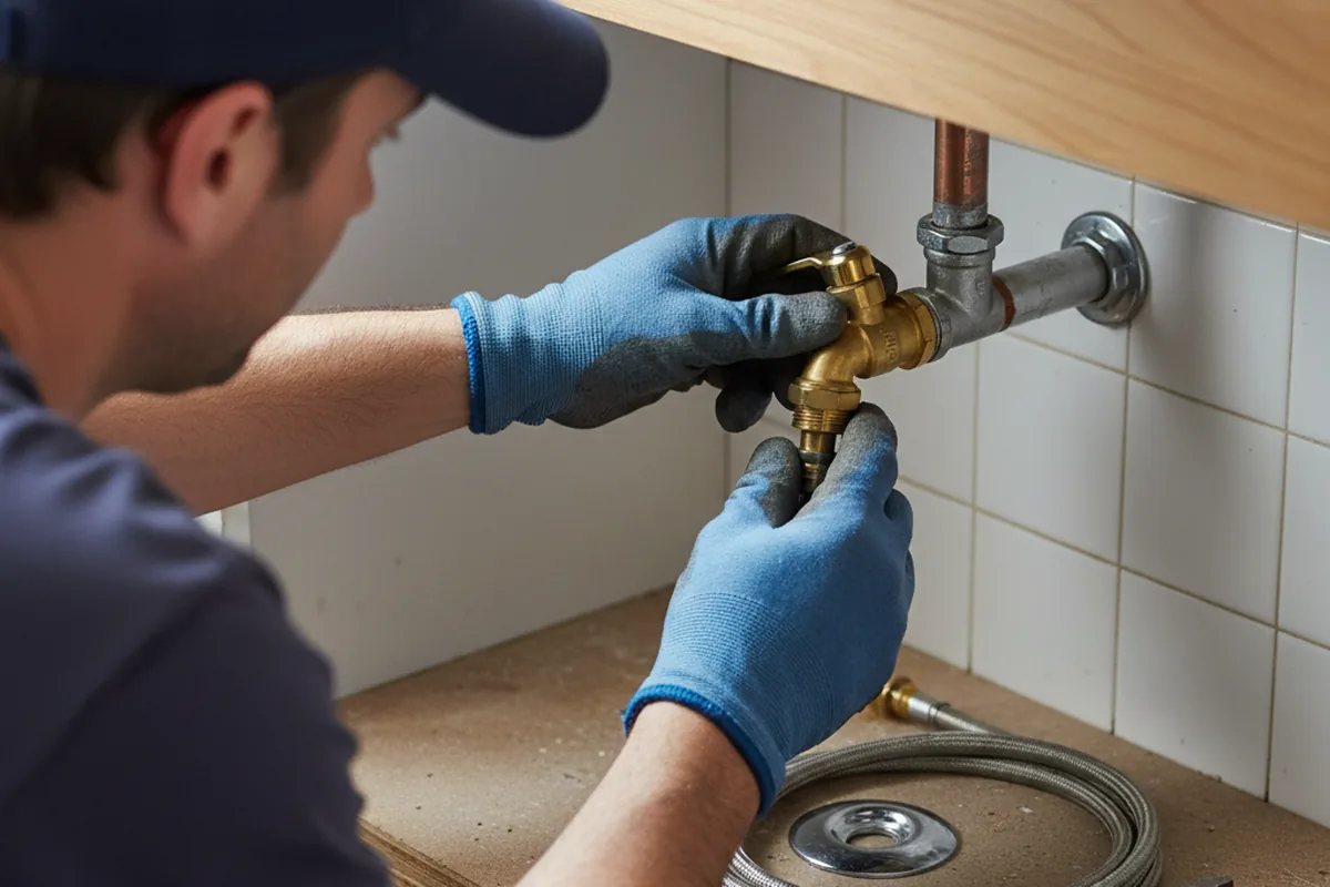 Shutoff valve and fitting work during Well Pump Repair in Euless